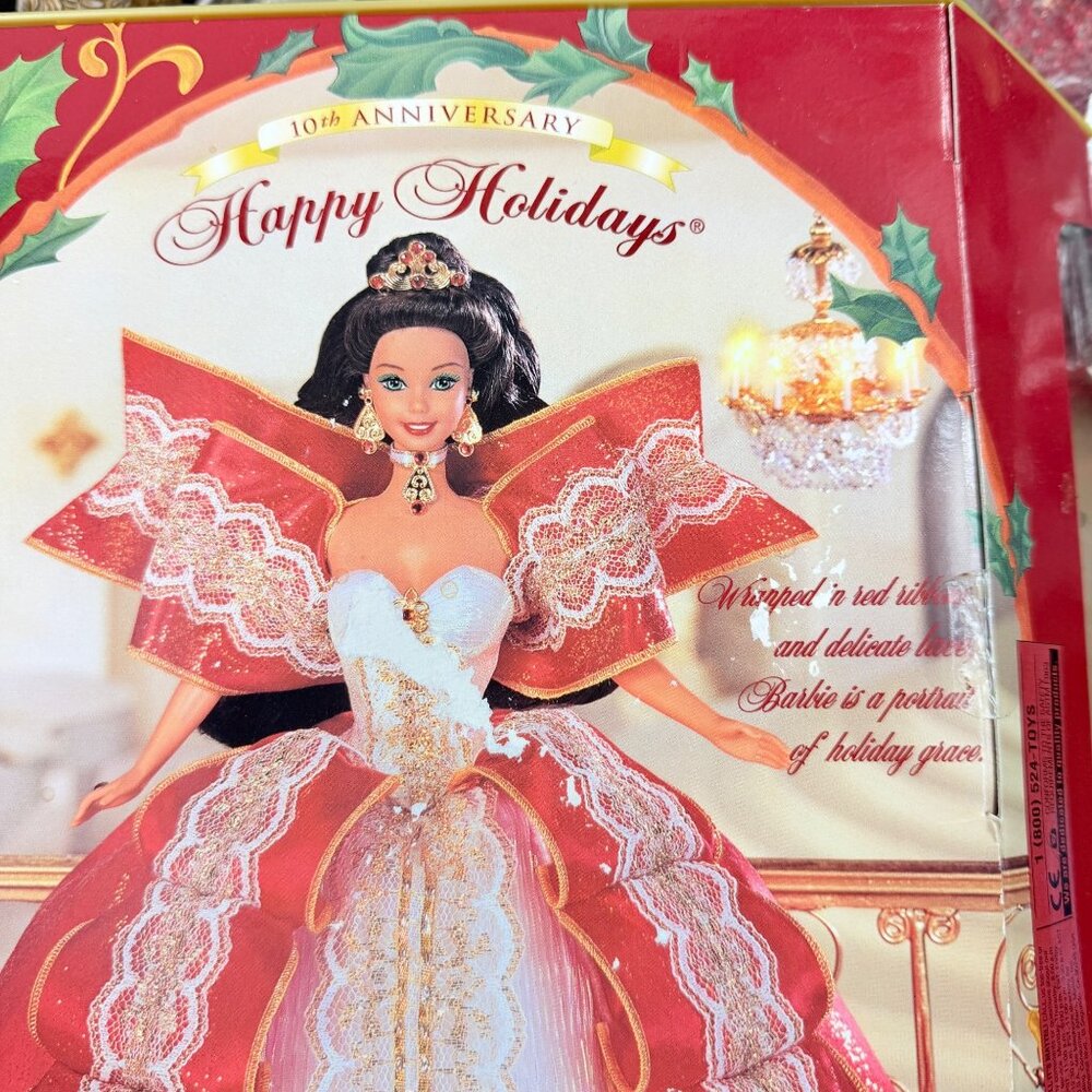 VTG 1996 Happy Holidays Barbie Special Edition NIB Christmas Doll Mattel - Picture 10 of 12